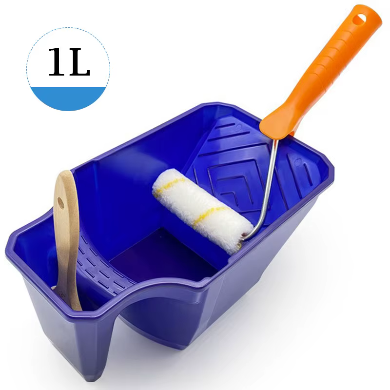 Tasse à peinture portative avec cadre à rouleau