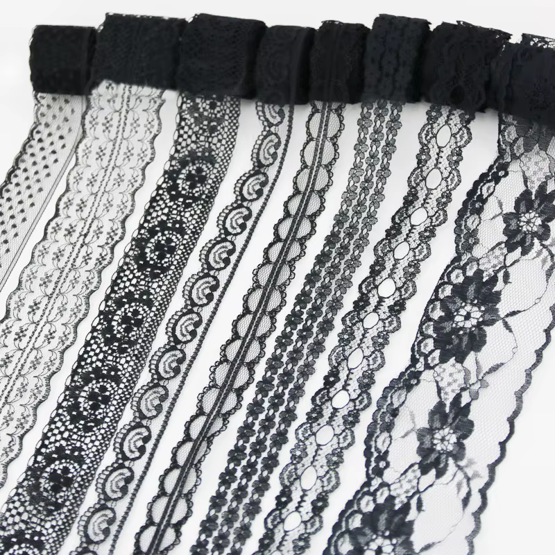 (10 Yards/Rouleau) Ruban en dentelle noire