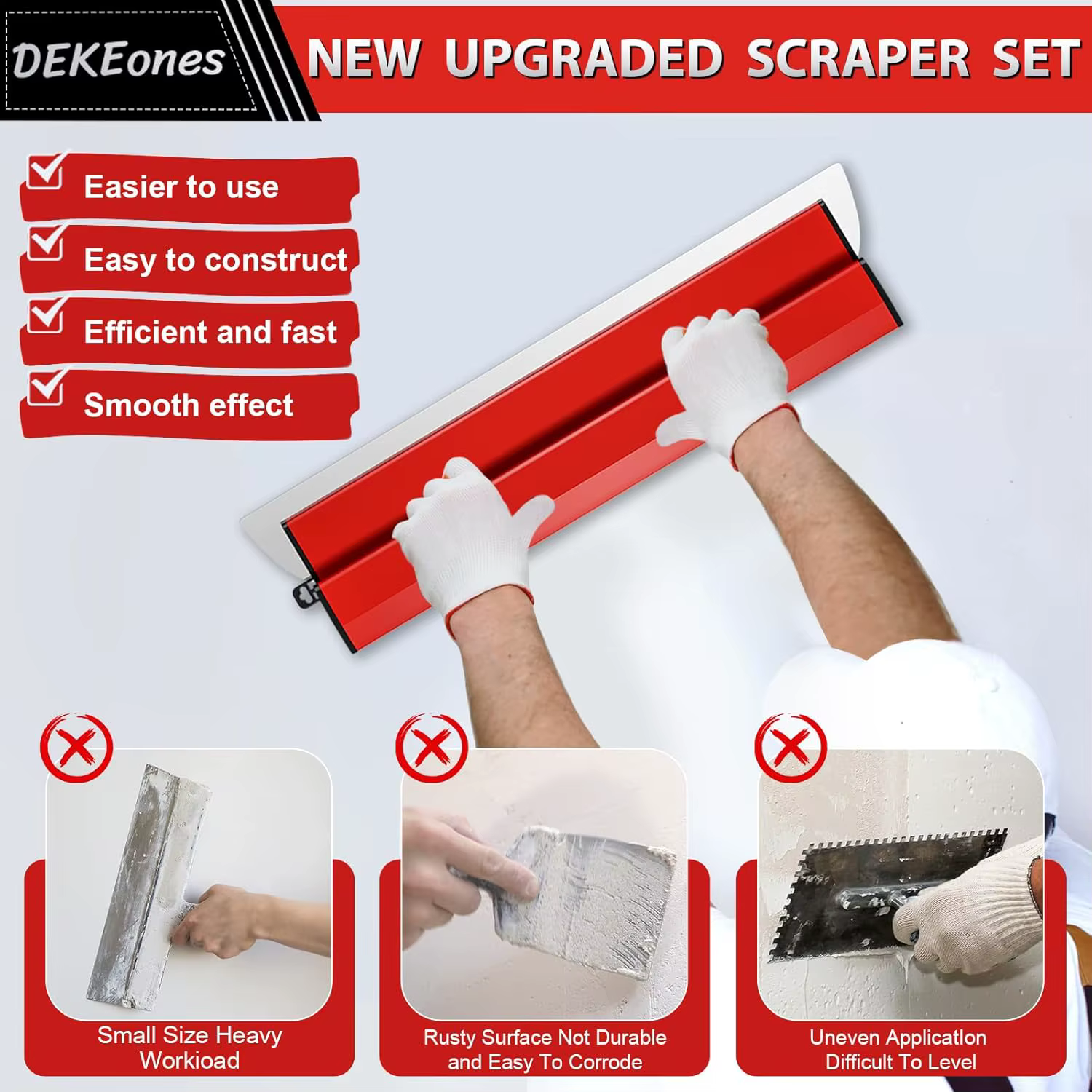 Kit complet d'outils de plâtrage de mur