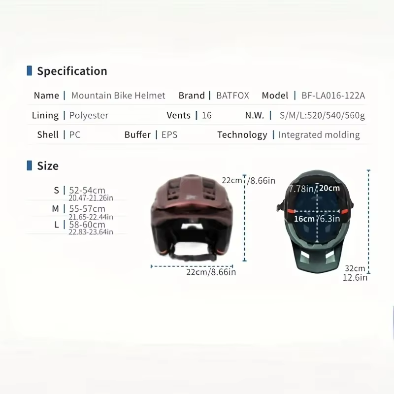 Casque de vélo BATFOX Summer 3/4 pour adultes, VTT, DH, BMX, certifié CE/EN1078, protection des oreilles, casque de sécurité pour vélo tout-terrain