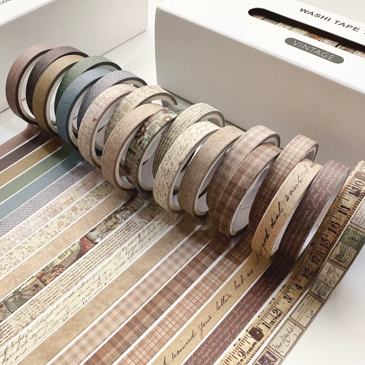 Lot de 20 rubans Washi vintage
