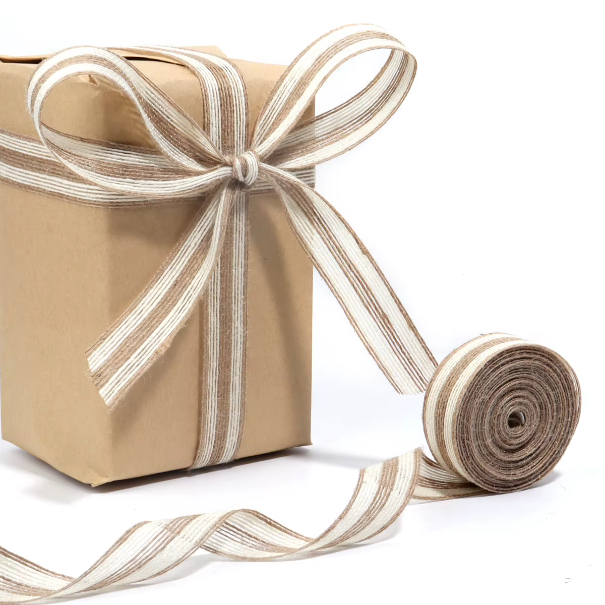 Rouleau de ruban en toile de Jute naturelle
