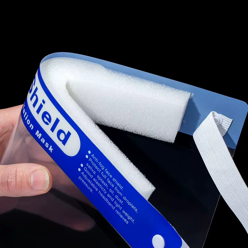 Masque de protection dentaire jetable Transparent double face, Anti-salive, Anti-éclaboussures, protection des yeux, visage complet, visière de protection pour dentiste