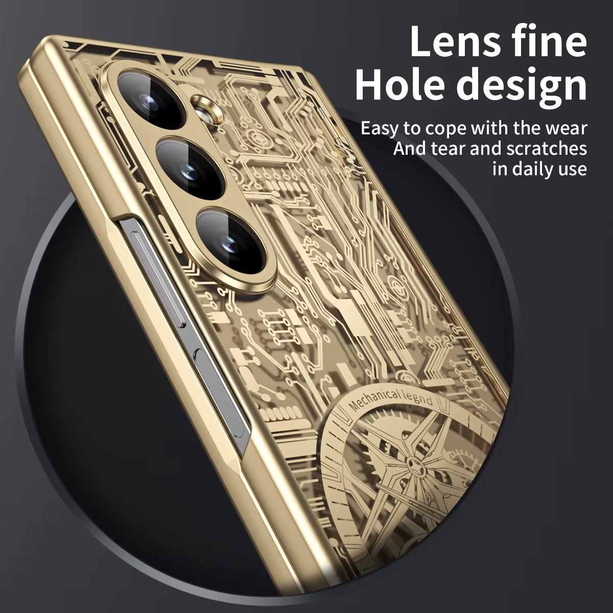 Pour Samsung Galaxy Z Fold 7 6 5 4 3 étui de luxe mécanique galvanisé Transparent pliant charnière Protection antichoc couverture
