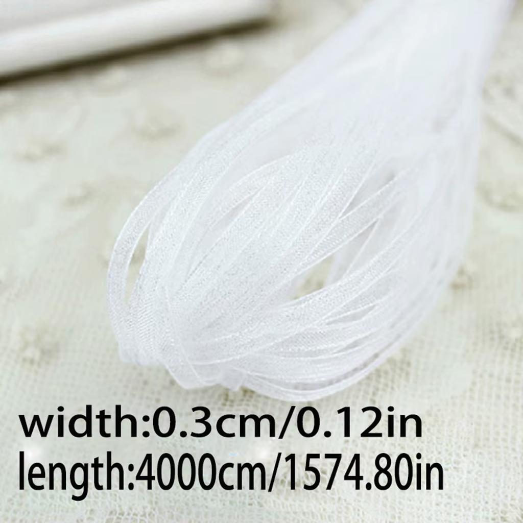 (40 mètres/lot) Rubans en organza de 3 mm