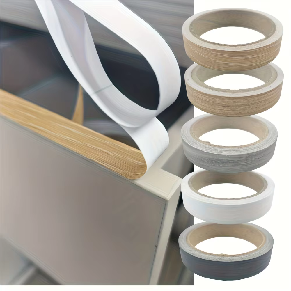 1 rouleau de ruban adhésif auto-adhésif en PVC pour bordure de Grain de bois de 10m (0.787 pouces X 393.7