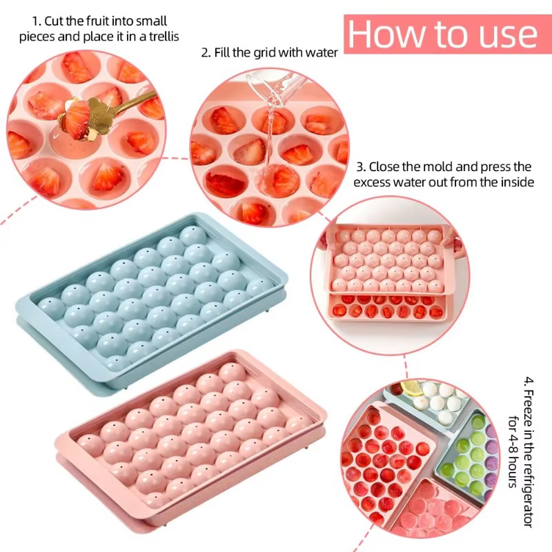 33 glace Boll Hockey PP moule congelé whisky balle Popsicle glaçon plateau boîte sucette faisant cadeaux outils de cuisine accessoires