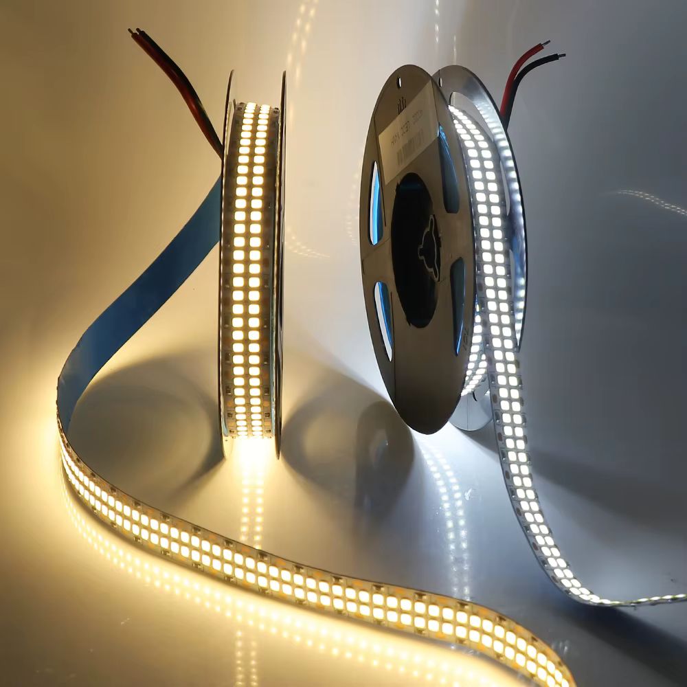 Bande lumineuse LED Flexible, 5M 10M, 12V 24V 2835SMD, 240 480 LED/m, chaud/naturel/blanc, rouge, vert, bleu, pour la décoration de la maison
