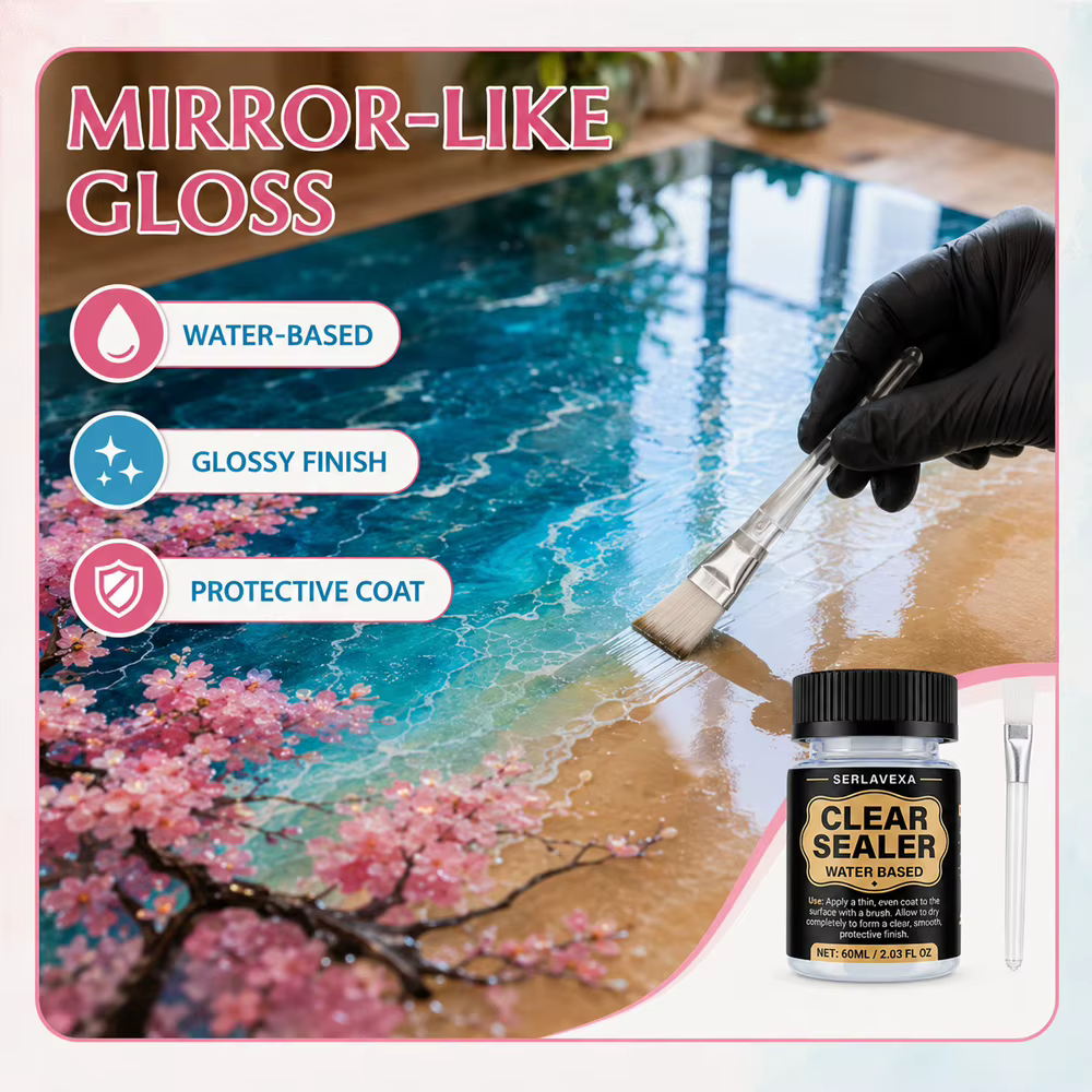 Vernis protecteur acrylique transparent à base d'eau 60 ml pour peinture