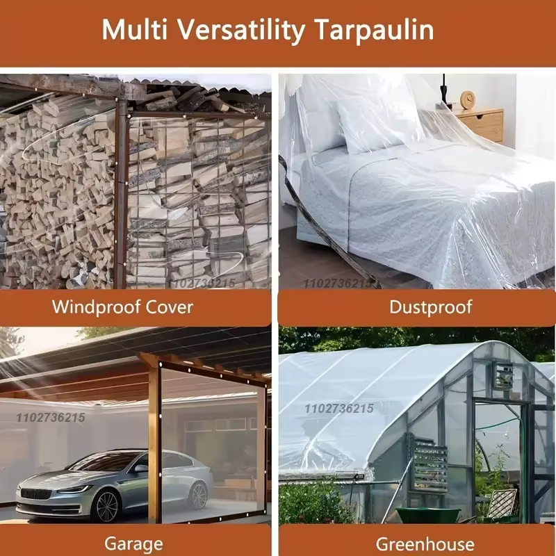 Bâche transparente en tissu d'ombrage imperméable à la pluie