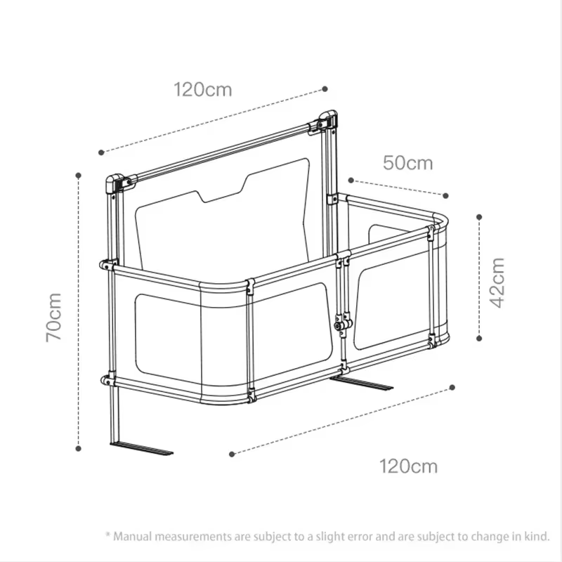 Lit de bébé pliable à double usage, Cuna de couchage pour nourrissons en bas âge, Protection de sécurité, berceaux de chevet faciles à installer