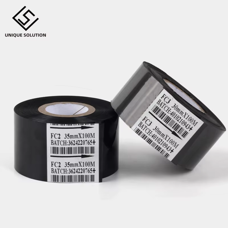 Ruban thermique de Machine d'impression de ruban 30*100m, accessoire d'imprimante de Code de Date noir 25mm 30mm 35mm de largeur pour DY-8 HP-241B