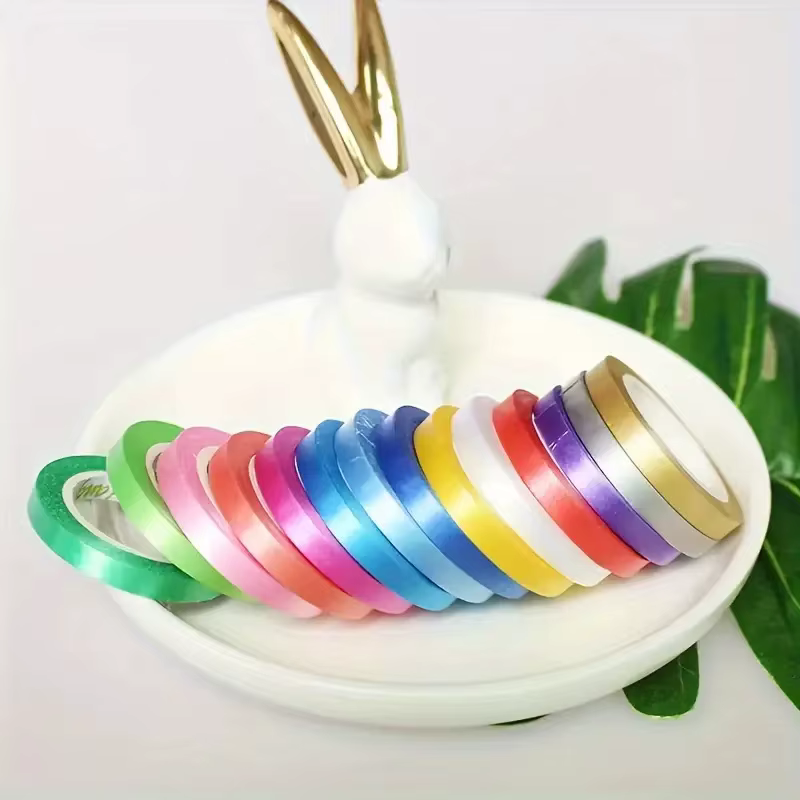 10 rouleaux de ruban coloré pour ballons, 5 m chacun - Accessoires en plastique pour décoration de fête d'anniversaire, de Pâques, de mariage, de vacances, de bricolage