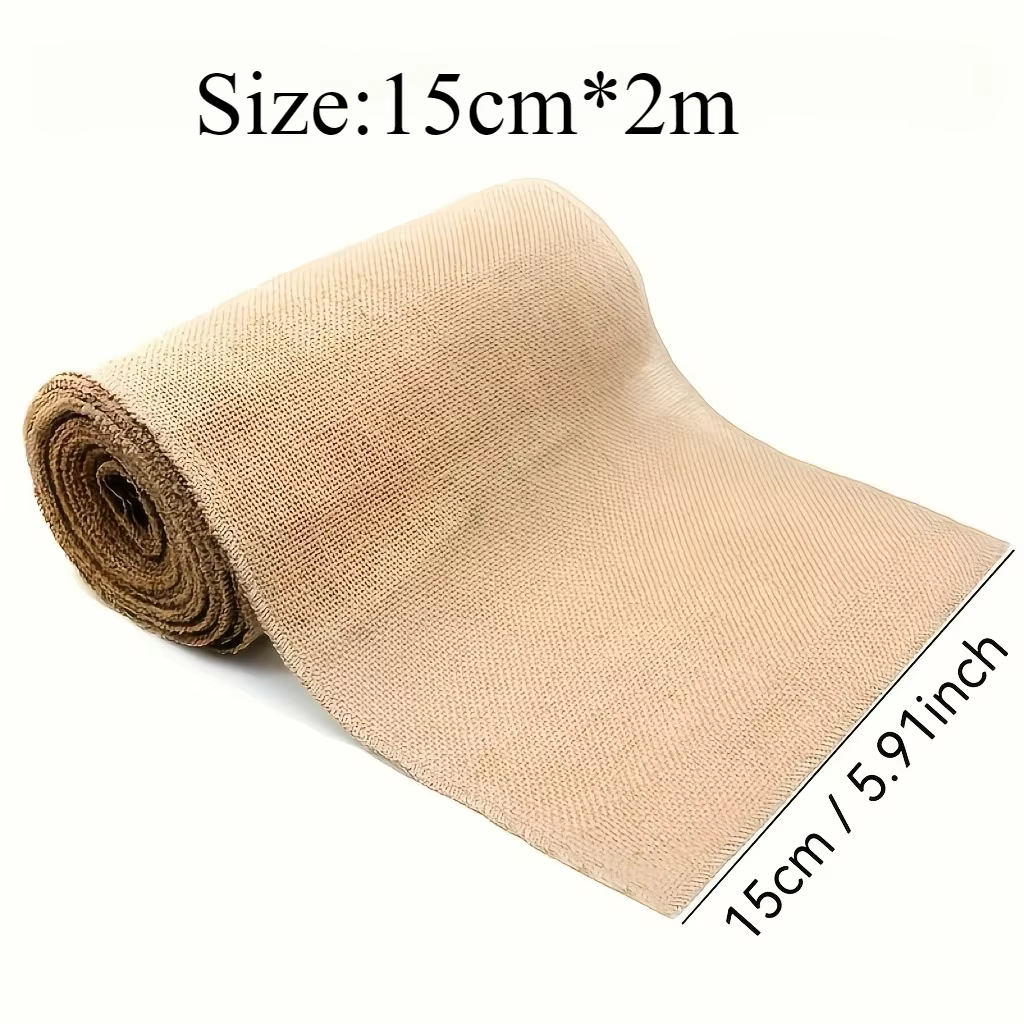 Rouleau de tissu en toile de jute de 15 cm × 2 m