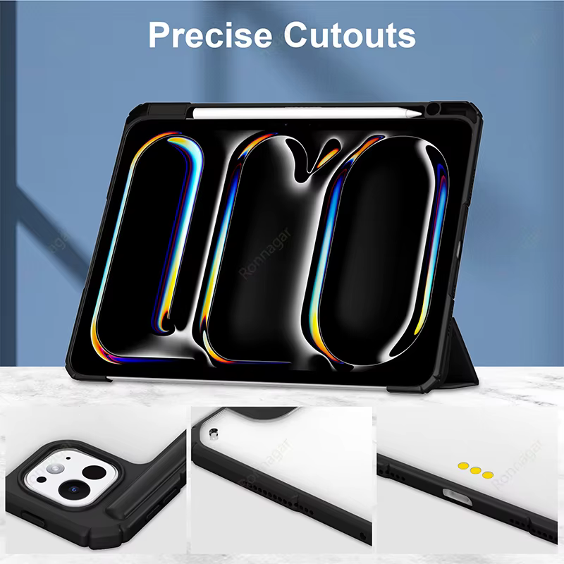 Étui intelligent pour iPad A16 A19 12e 11e génération 2026 2025 2024 Air11 13 M4 M3 Air 8 7 6 Air 5 4 Pro11 13 M4 M5 M2 10e 9 8 7 10.2 10.5