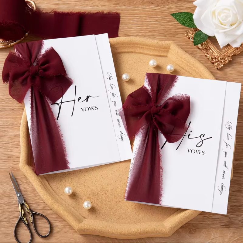 Ruban en mousseline de soie bordeaux pour bouquet de fleurs