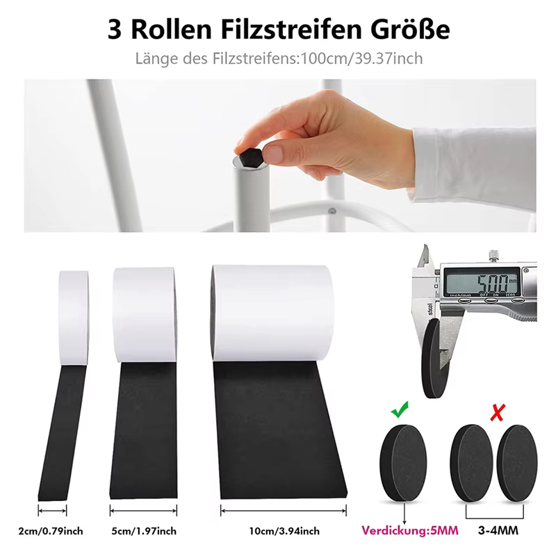 Planeurs en feutre auto-adhésifs rapides