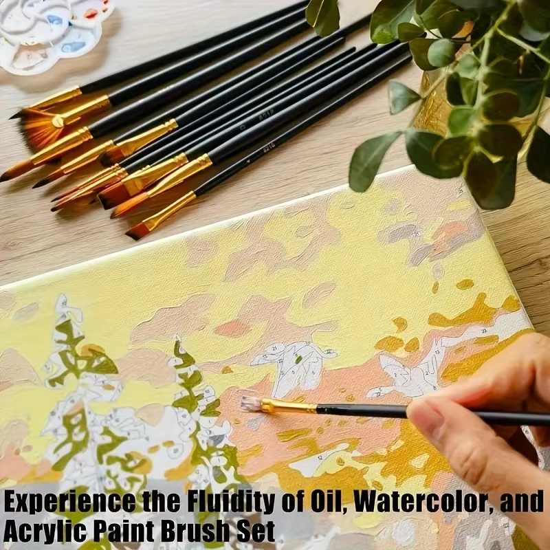 Ensemble de pinceaux professionnels pour peinture de précision (36 pièces) - Pour huile