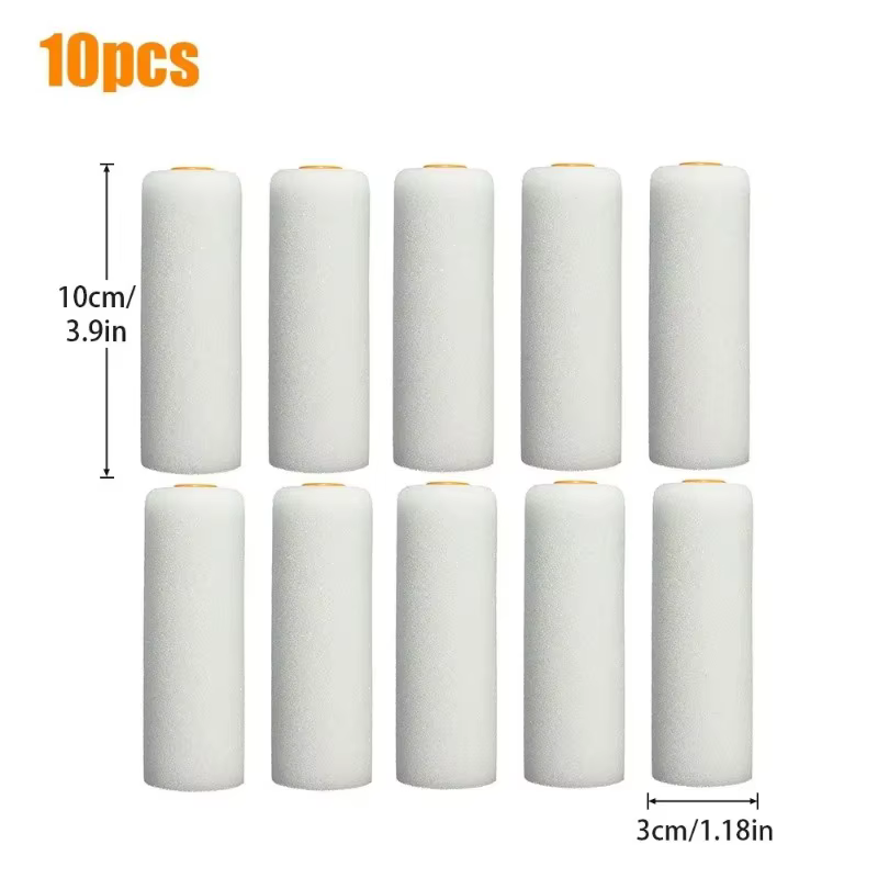 2 rouleaux de peinture en mousse durables de 100 mm