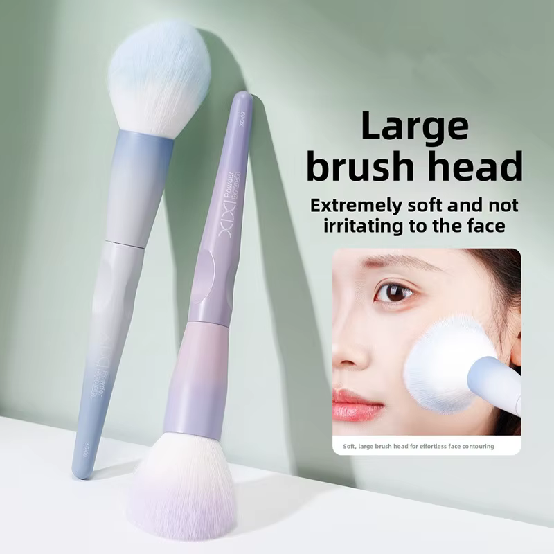 Grand pinceau à poudre pour le maquillage, pinceau Kabuki doux et moelleux pour poudre pour le visage, fard à joues, bronzant et poudre fixatrice