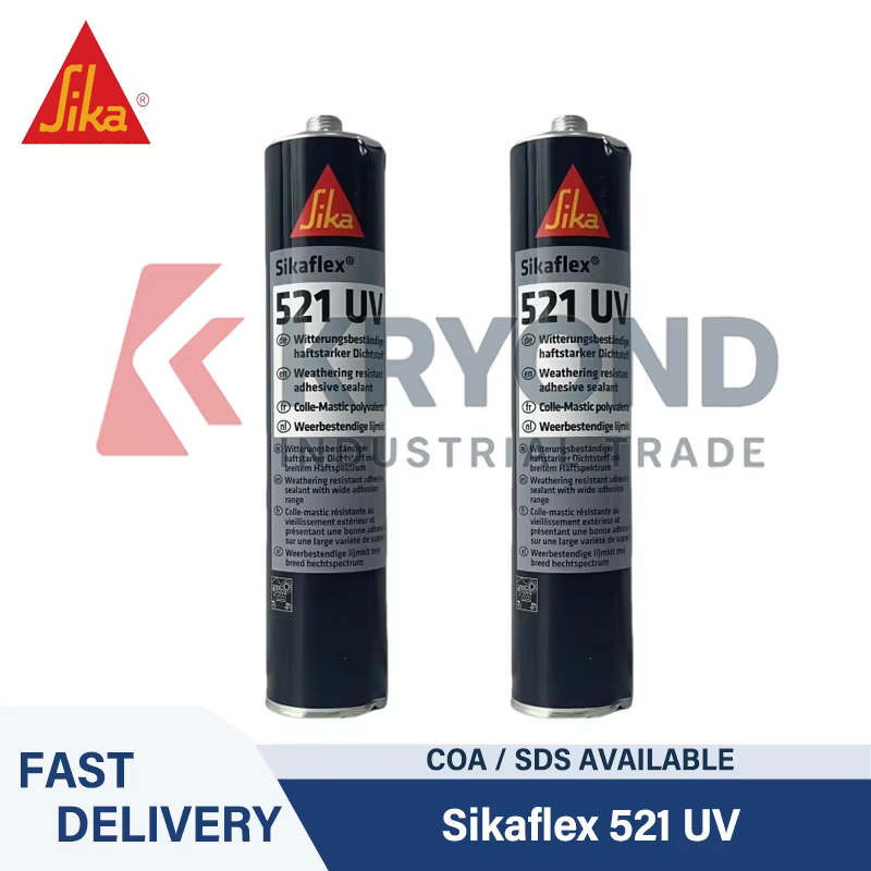 Sika Sikaflex 521 UV 300ml MS Mastic Polymère Adhésif Flexible Peintable pour Scellage de Joints Marine et Construction Automobile