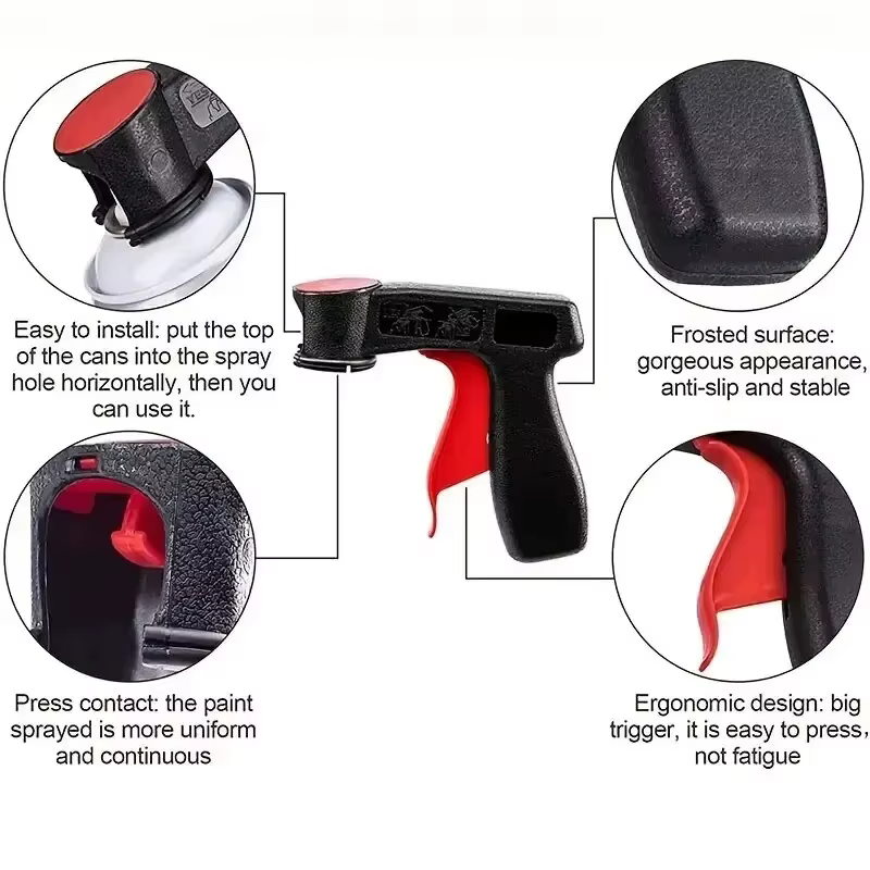 Adaptateur de gâchette pour pulvérisateur de peinture en aérosol portable en plastique