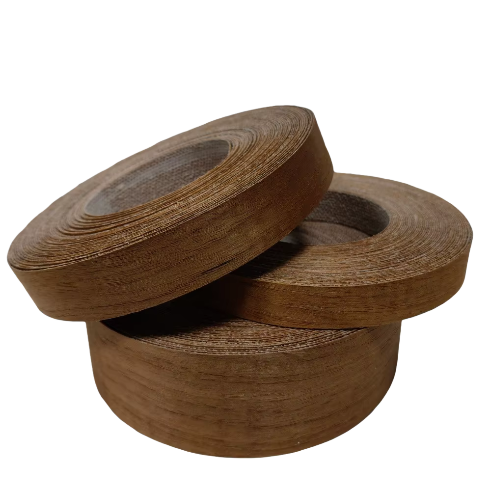 Rouleau de placage de bois de teck pré-collé 19mm 22mm 50mm