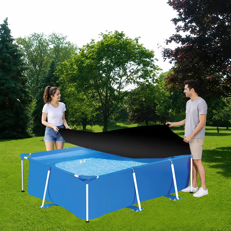 Bâche de piscine imperméable Comincia en PE, protection contre la poussière, la pluie, les UV et le soleil, bâche de protection pour piscine extérieure et jardin