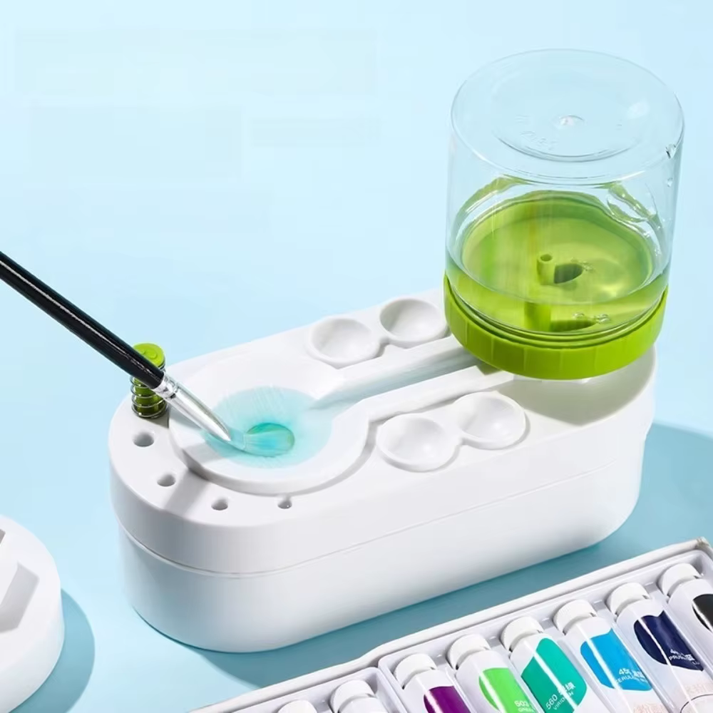 Nettoyeur de pinceaux professionnel pour aquarelle avec égouttoir