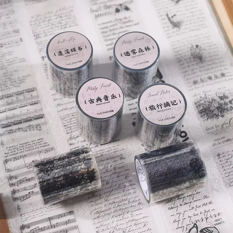 Journamm 50mm * 3m lettres Vintage bandes PET bricolage Scrapbooking planificateurs décor Journal indésirable étanche