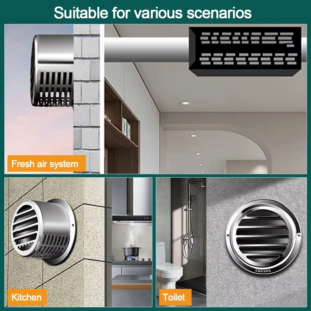 Bouchon de cheminée en acier inoxydable, paroi extérieure, hotte d'échappement de fumée, capuchon de pluie ventilé, couvercle de protection de tuyau de poêle, système de Ventilation