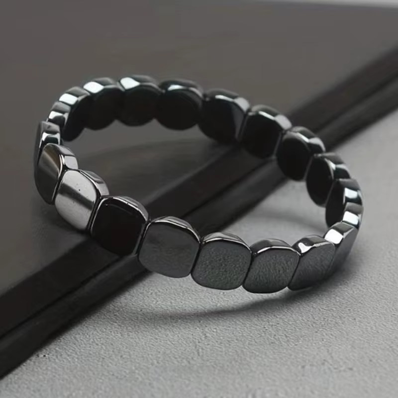 Nouveau Bracelet en Hématite 2026 pour Hommes – Soutient Naturellement le Sommeil, Restaure la Confiance, Améliore la Clarté Mentale et la Concentration