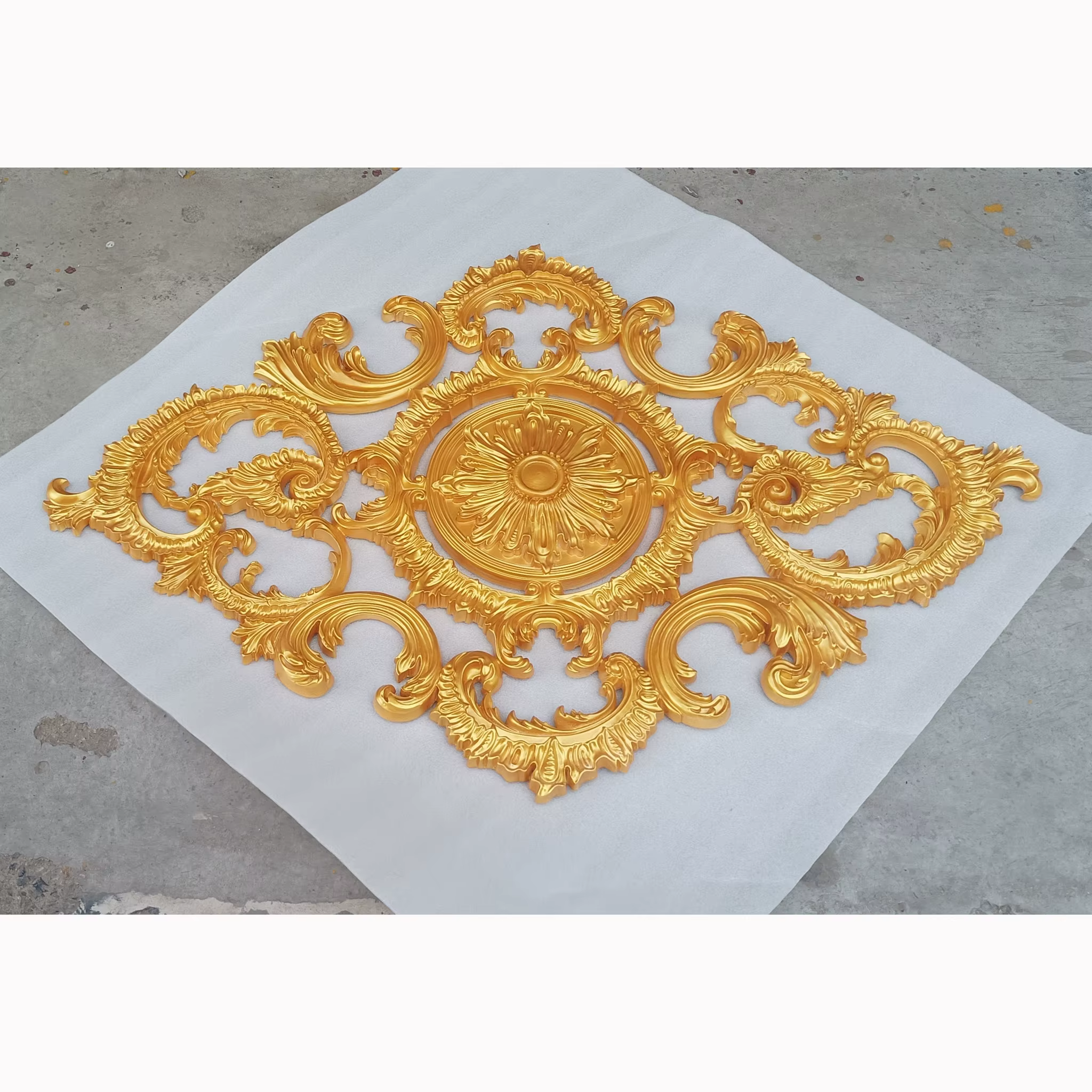 Moulage mural de plafond en polyuréthane, Rosette décorative, plaque de Base de lampe pendante Rose, médaillon de Style européen, Paterage