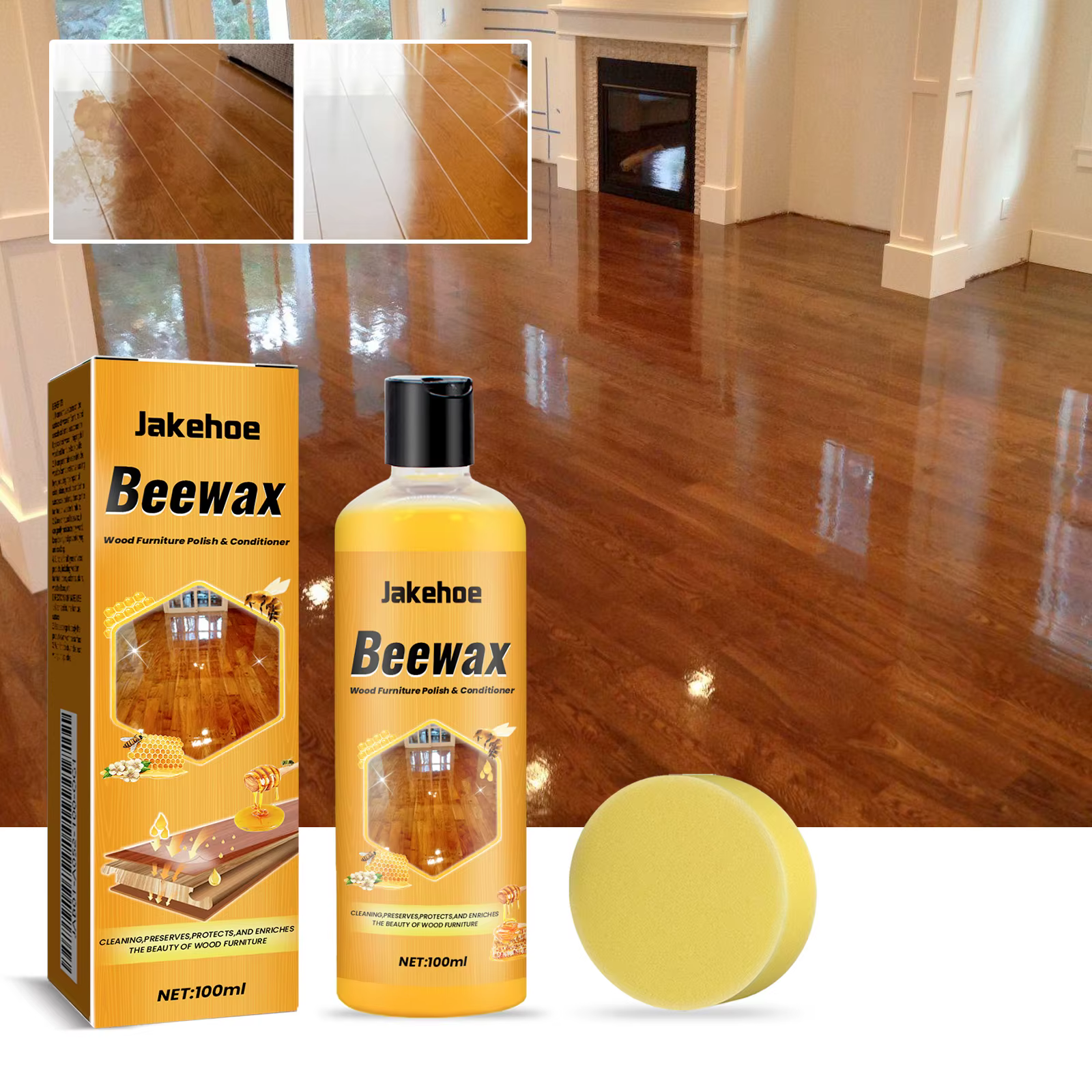 Nettoyant pour sols; Cire de protection et d'entretien pour parquets domestiques