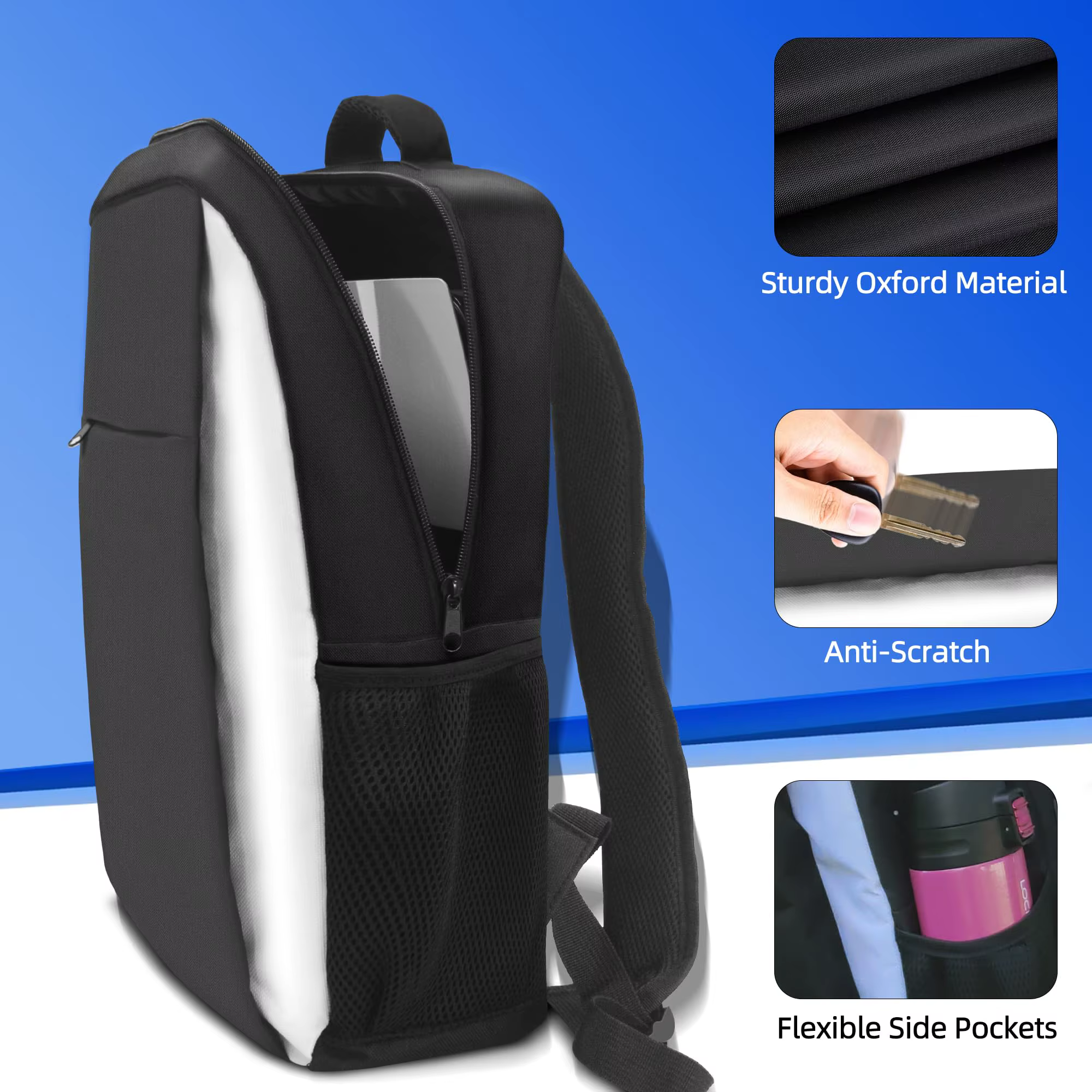 Sac à dos pour console PS5, sac de transport PS5 à protection intégrale, sac de rangement PS5 grande capacité pour deux manettes