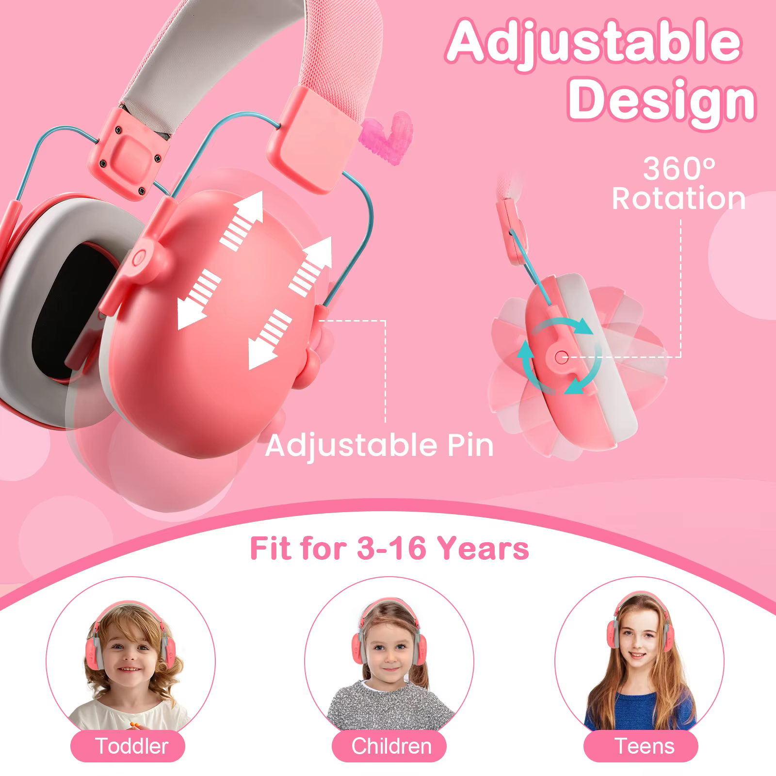ARE NEXT-Casque antibruit pour enfants, protège-oreilles de protection 26dB, protège-oreilles pour enfants de 1 à 14 ans