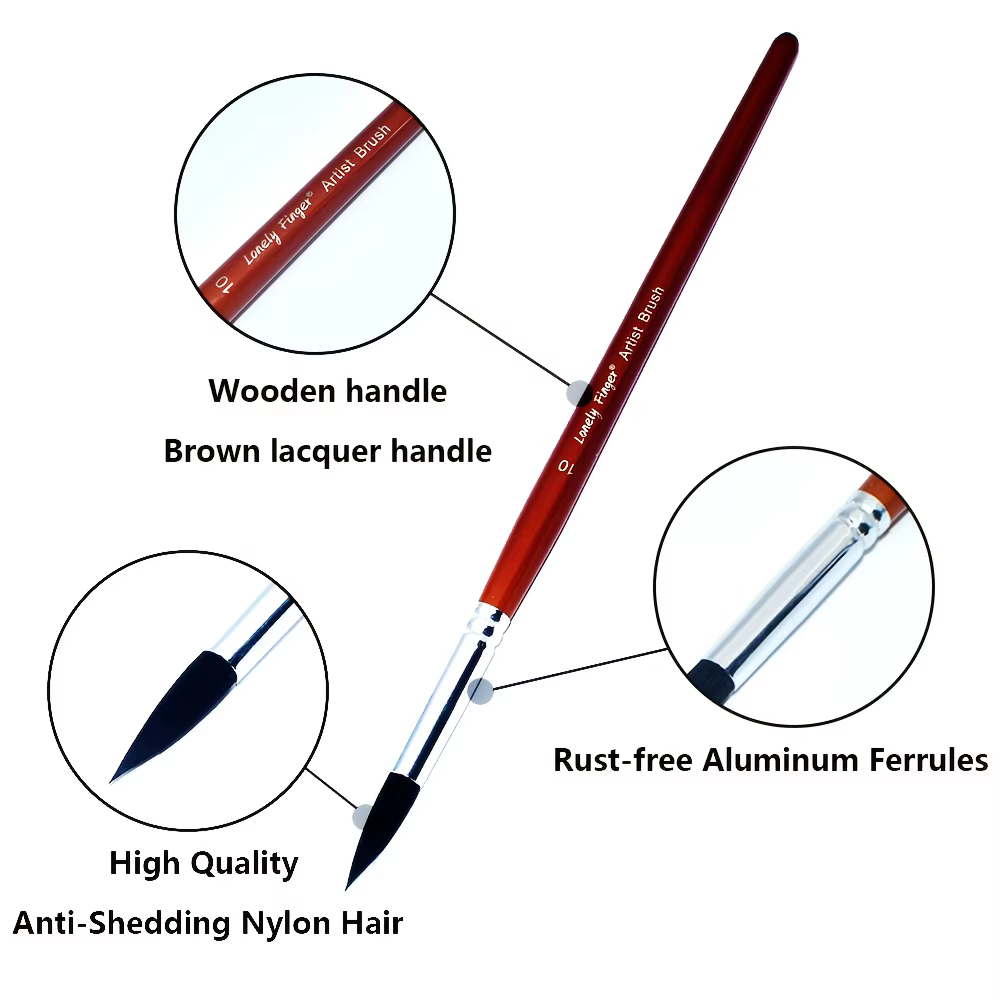 Ensemble de pinceaux ronds pour peinture à l'aquarelle