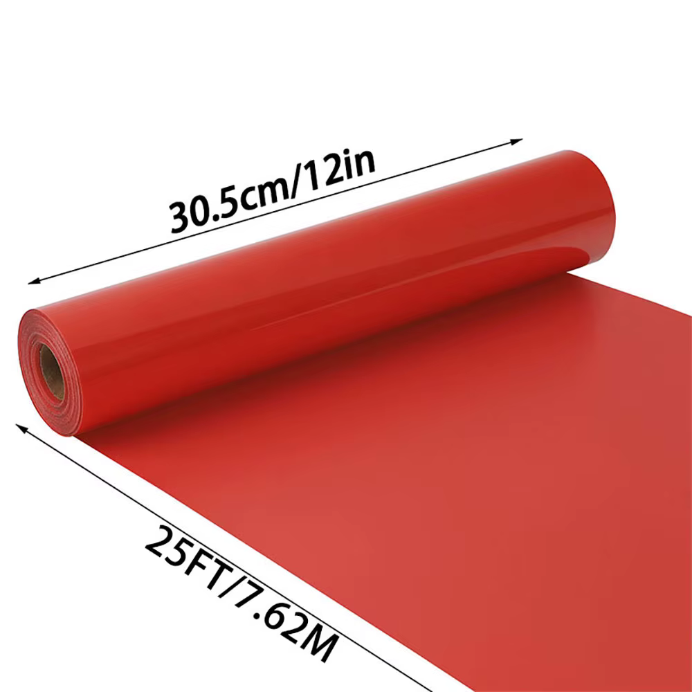 1 rouleau de vinyle à transfert de chaleur HTV, chemise en vinyle HTV 12 "x 25" pour une coupe facile et une repassage des mauvaises herbes sur des vêtements en vinyle