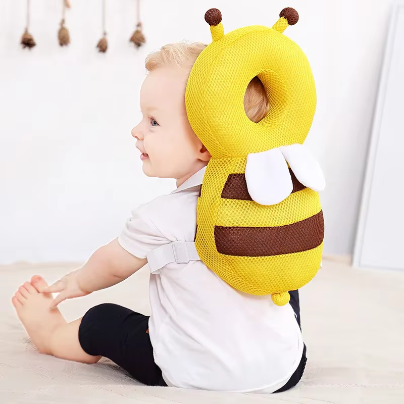Coussin de protection pour la tête et le dos du bébé, coussin de sécurité pour l'apprentissage de la marche des tout-petits, protection contre les chutes, casque enfant motif abeille