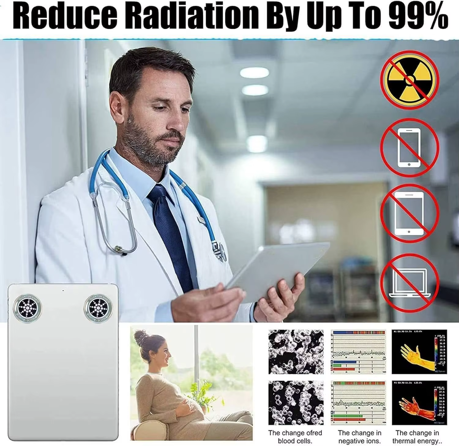 Autocollant anti-ondes EMF, protection contre les ondes 5G WiFi pour téléphones, ordinateurs portables, tablettes, appareils électroniques, neutralisateur anti-radiation