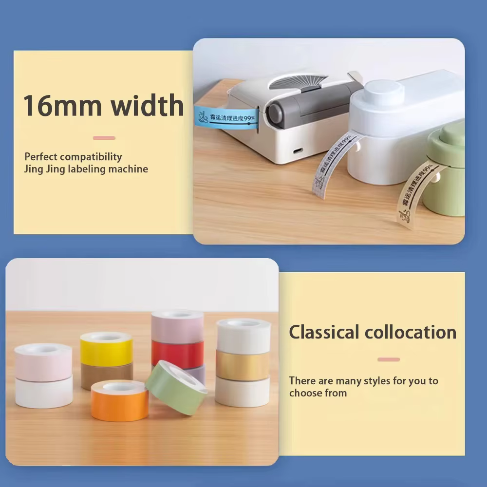 1 rouleau MAKEID Q1/M1/L1/E1 Mini/Mini HD bandes d'étiquettes 16mm * 4m autocollant étanche à l'huile impression sans