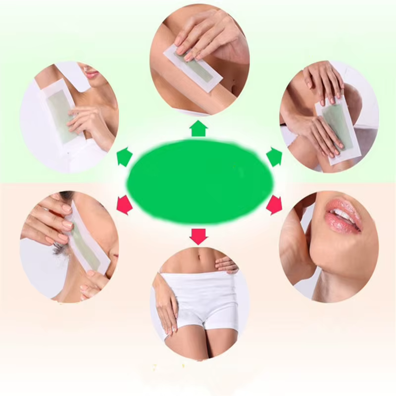 Lot de 10 bandes de cire dépilatoire en rouleau pour aisselles, outil de beauté pour l'épilation des jambes, du corps et du visage, soin de la peau pour femmes