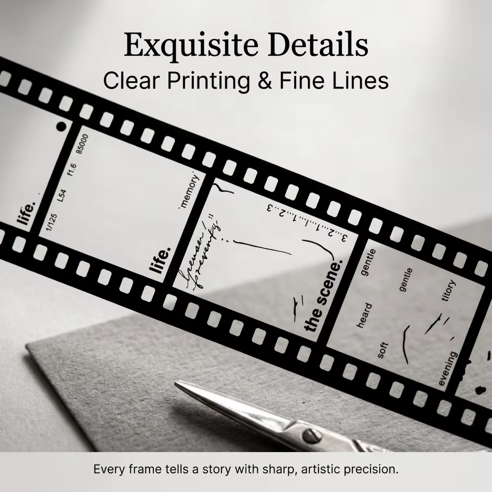 Rubans adhésifs PET à thème rétro cinéma pour scrapbooking