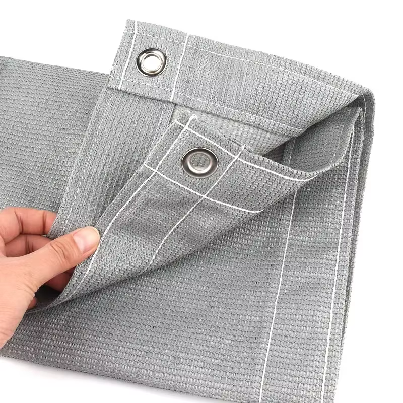 Brise-vue de balcon gris 220 g/m²
