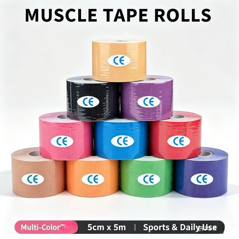 Bande de kinésiologie sportive imperméable, autocollants de protection musculaire, bandage athlétique pour la récupération, soulagement de la douleur, tennis, gym