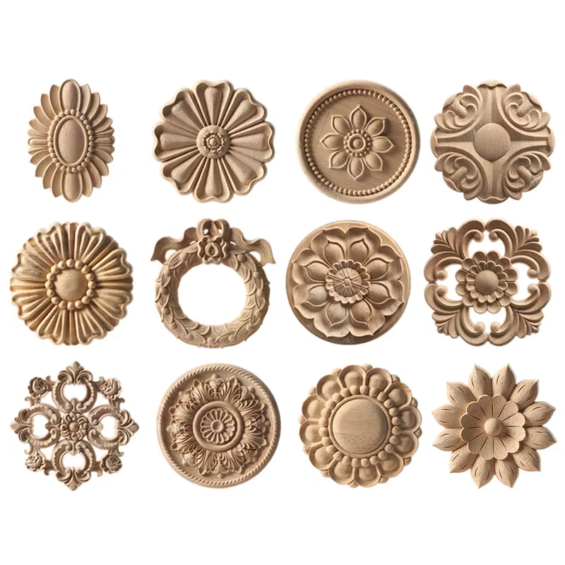 Appliques en bois sculpté pour meubles