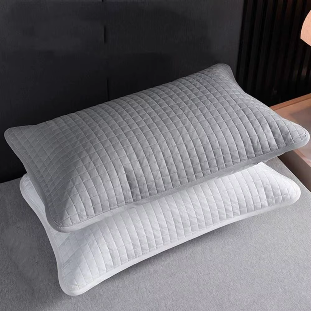 Housse de coussin en coton, couche isolante, anti-acariens, protection du noyau du coussin, protection contre l'huile de la tête, housse de coussin imperméable, protection ménagère