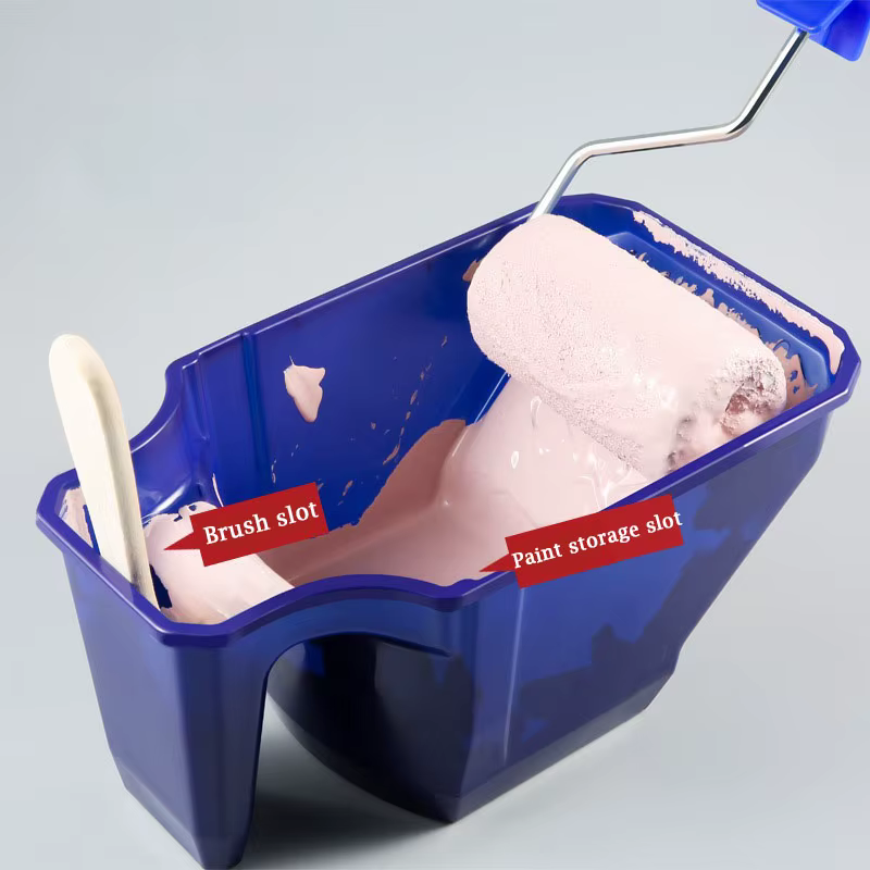 Tasse à peinture portative avec cadre à rouleau