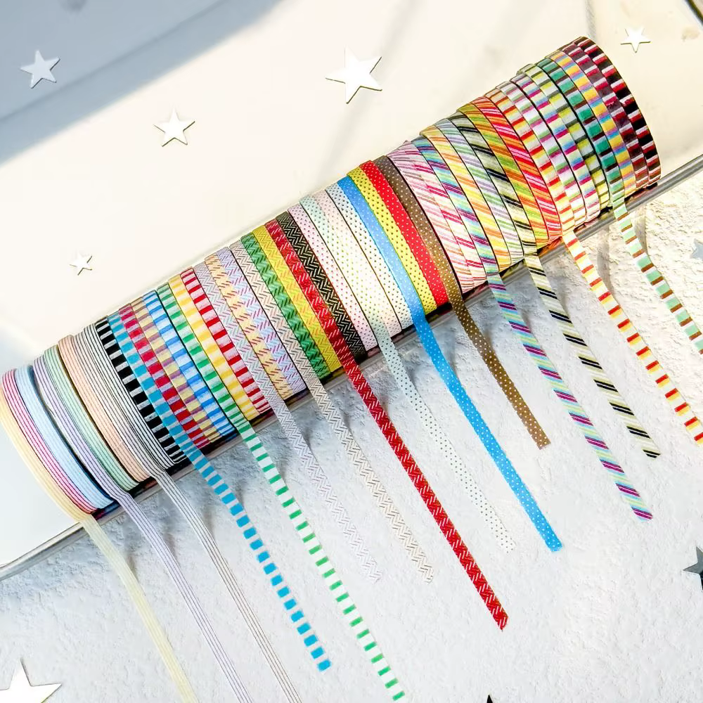 8 rouleaux de rubans décoratifs en papier