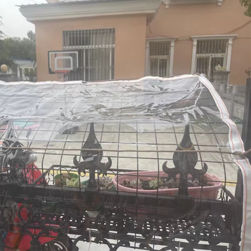 Bâche transparente imperméable en PVC personnalisée